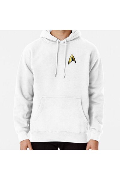 Hvit Stein Φούτερ με στάμπα Starfleet Cat