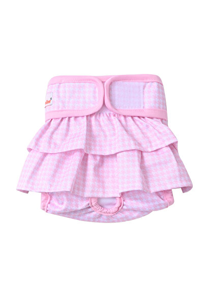 Choice حفاضات الكلاب النسائية القابلة للغسل S FD27 فستان قصير بنقشة مربعات لط...