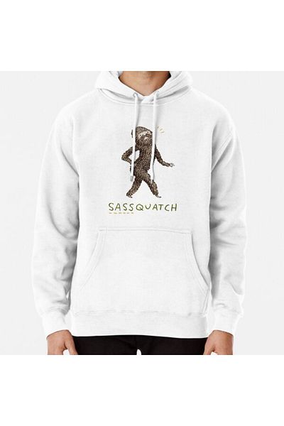 Hvit Stein Φούτερ με στάμπα Sassquatch