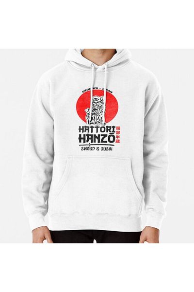 Hvit Stein Φούτερ με στάμπα Hattori Hanzo