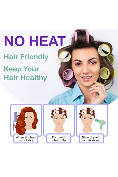 Croc 1237 Pembe 37 Parça Bigudi Seti, 18 Bigudi, 18 Saç Pensi, 1 Tarak