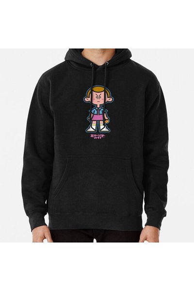 Hvit Stein Stranger Things Eleven Friends Don't Lie - Χαριτωμένο φούτερ με στάμπα σε στυλ Anime