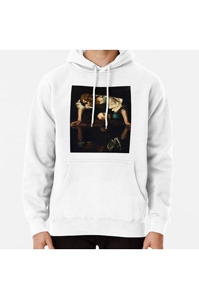 Hvit Stein Narcissus - Michelangelo Merisi Da Caravaggio Printed Sweatshirt