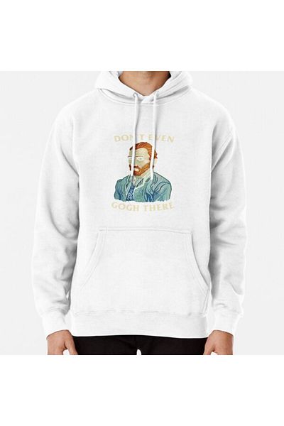 Hvit Stein Φούτερ με στάμπα Don't Even Gogh There