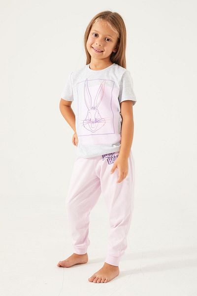 ROLY POLY Looney Tunes 1565 - Grey Girl's Short Sleeve Pajama Set