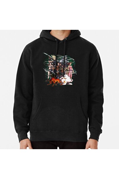 Hvit Stein فاينل فانتسي السابع - سويت شيرت بطبعة الكولاج