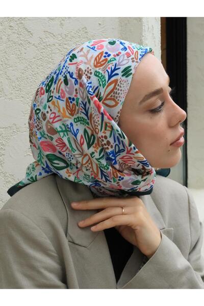 Modakaşmir Modern Flora Pattern Bamboo Scarf