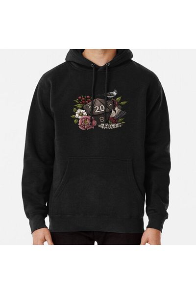 Hvit Stein Druid Class D20 - Tabletop Gaming Dice Printed Sweatshirt