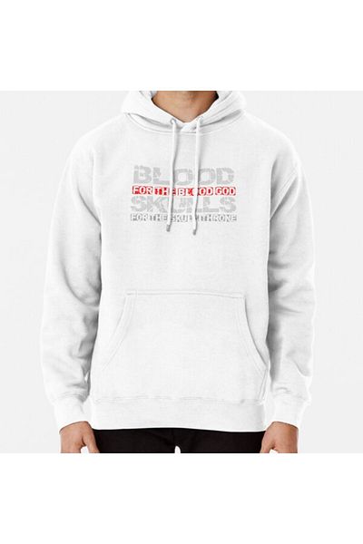 Hvit Stein Φούτερ με στάμπα Blood God Skull Throne