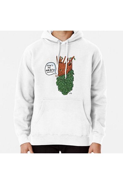 Hvit Stein Φούτερ με στάμπα Treebeard