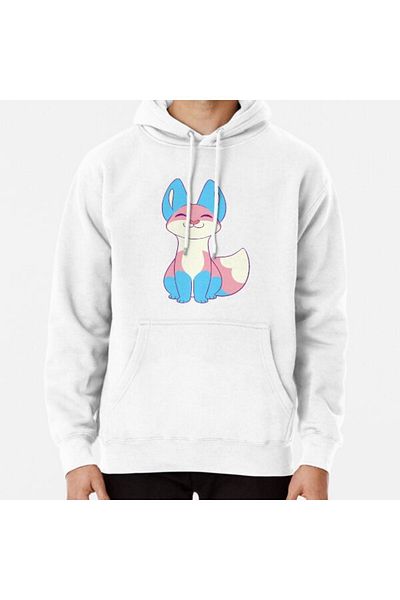 Hvit Stein Trans Pride Fox Printed Sweatshirt