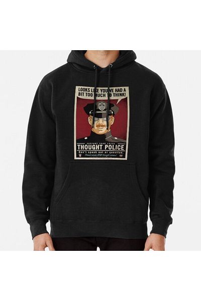Hvit Stein Суитшърт с щампа Thought Police
