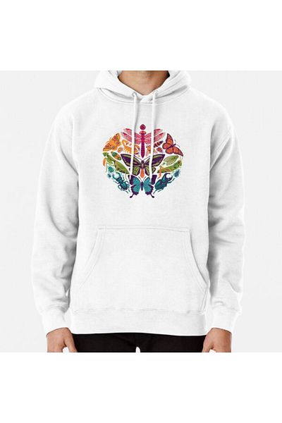 Hvit Stein Bugs and Butterflies Printed Sweatshirt