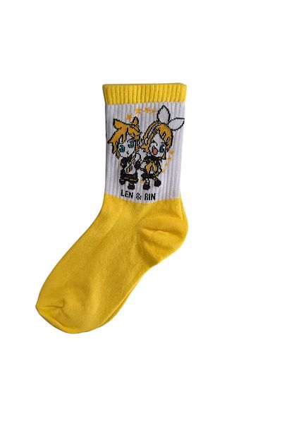 çorapdunyam Unisex Kagamine Rin/Len Anime Tennis College Socks