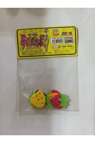 Nova Color Strawberry Patterned Small Felt - Nc-356 (1 Pack)