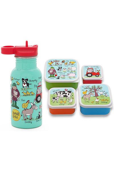 Tyrrell Katz Farmyard 400ml Steel Flask - 4 Lunch Box
