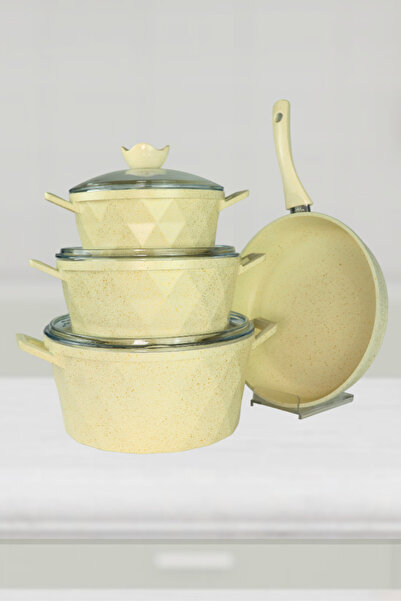 Evren 7 Parça Elmas Döküm Tencere Seti