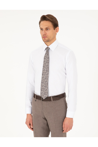 Pierre Cardin Beyaz Regular Fit Uzun Kollu Gömlek 50292309-VR013