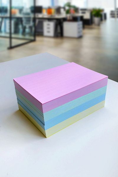 Copyder Pastel Colored Lined Checkered Note Papers 400 Pieces