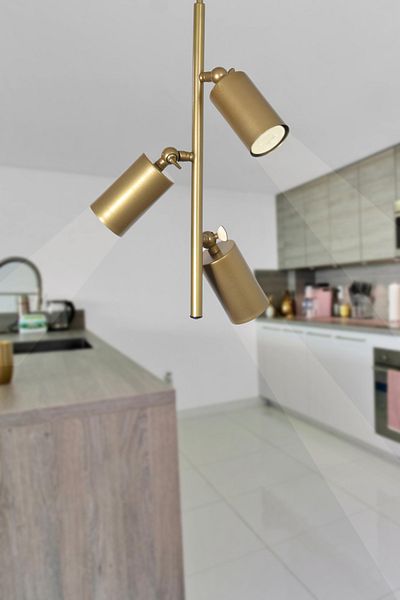 Modavize Madrid Modern Design - Adjustable Spotlight, 3-Piece Antique Color Chandelier (Daylight)