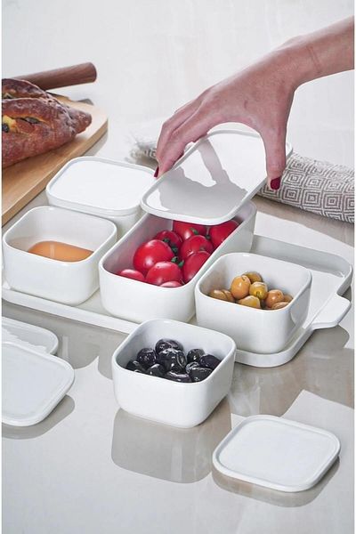 MİEN Mien 6-Piece Porcelain Breakfast Set - Por19-317S6
