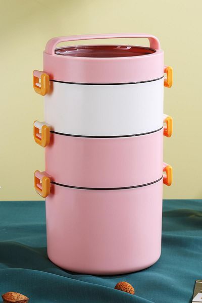 Vagonlife 1800 ml Capacity 3 Layers New Generation Office-School Lunch Box - Fflbox3Kat1800Ml
