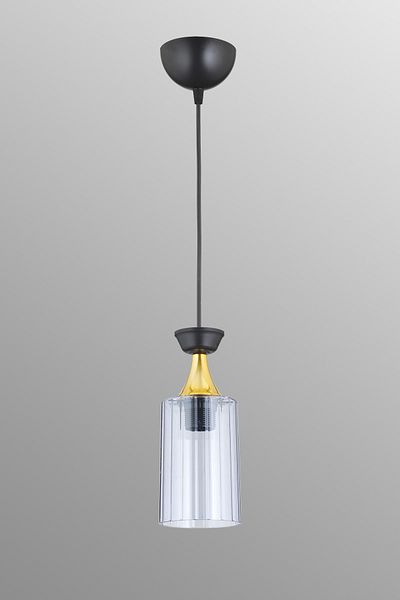 SONSUZ AYDINLATMA&AVİZE Single Pendant Lamp Black Mica Smoked Glass Luxury Modern Downward Facing Chandelier