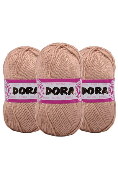 Ören Bayan Σετ πλεξίματος Dora Beige 3 τεμαχίων - Μπρούτζινο νήμα