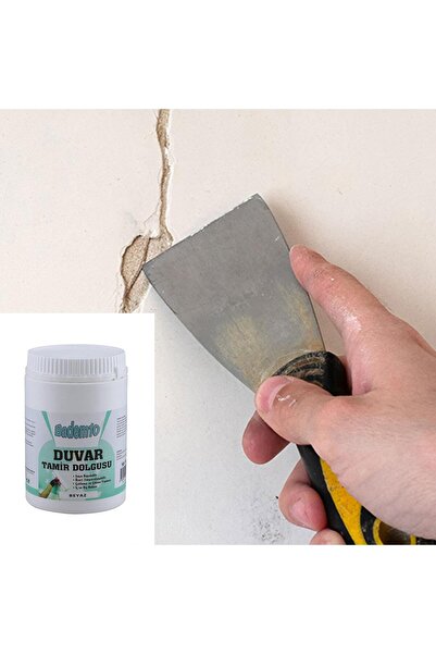 Badem10 Duvar Tamir Dolgusu (1 KG) Macunu Zemin Alçı Sıva Derin Boşluk Doldurucu Çatlak Onarıcı Giderici