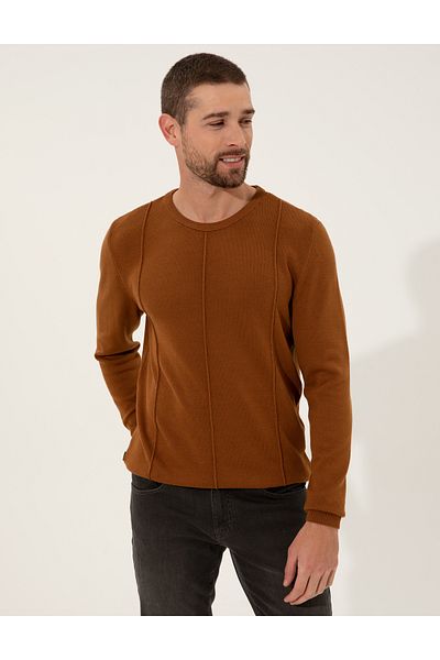 Pierre Cardin Πλεκτό πουλόβερ με λαιμόκοψη Cinnamon Slim Fit - 50257066-vr191