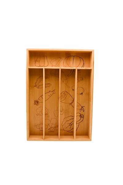 Bien Servi 5-Compartment High Quality Bamboo Cutlery Tray G17-G102