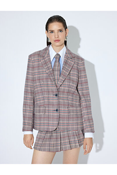 Koton Blazerjacke, zweireihig, geknöpft, mit Taschen