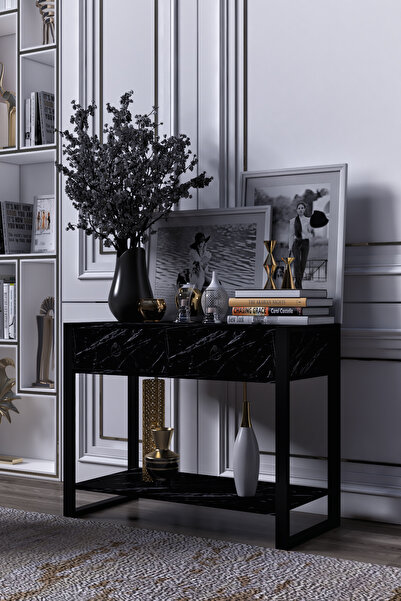 moka park avm Çekmeceli Raflı Dekoratif  Metal Ayaklı Antre  Şık  Dresuar