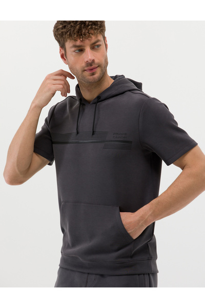 Pierre Cardin Antrasit Kısa Kollu Sweatshirt 50273567-VR006