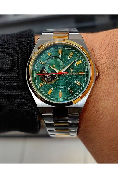 Raymond Japanese Automatic Battery Free Steel Men's Wrist Watch