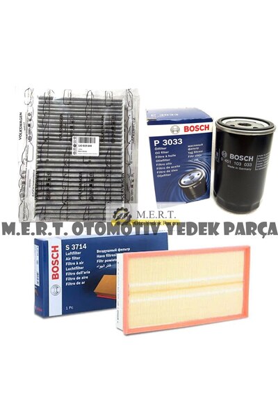 M.E.R.T. OTOMOTİV-YEDEK PARÇA Vw Bora 1.6 8V Filtre Bakım Seti (1998-2005) Ak...