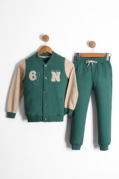 Pollito Σετ φόρμας για αγόρι με 2 κλωστές Snap Closure College Jacket
