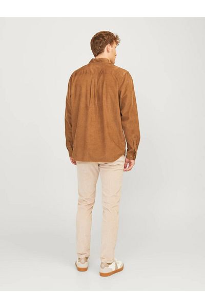 Jack & Jones Риза от кадифе с цип и каишка JPRCCREGENT - с кройка L/S