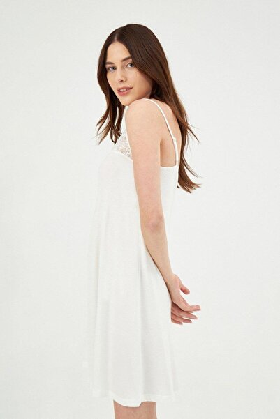 Eros Modal Nightgown Dressing Gown Set Ecru 2 Nightgown Set