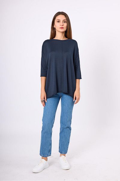 Peraluna Helion Loose Cut Women's Knitwear Sweater - Navy Blue