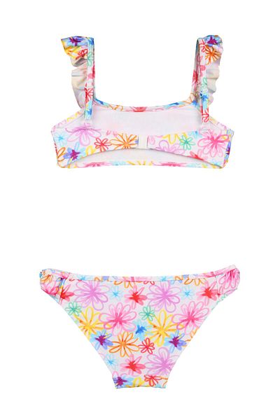 No Gossip Frilly Bikini Set for Kids - Flowers