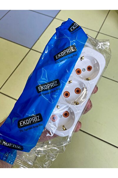 canh 3 metre Topraklı ara kablosu uzatmalı seyyar üçlü grup priz