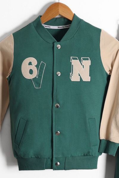 Pollito Σετ φόρμας για αγόρι με 2 κλωστές Snap Closure College Jacket