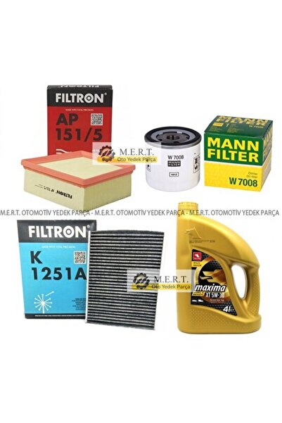 M.E.R.T. OTOMOTİV-YEDEK PARÇA Ford Fiesta 1.4 Benzinli Yağ Bakım Filtre Seti ...