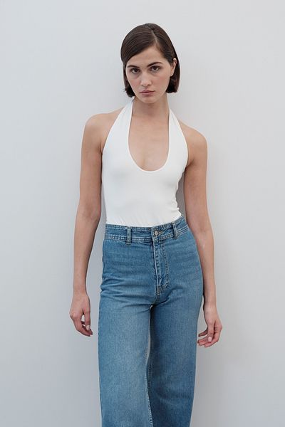 VATKALI Halterneck Thong Bodysuit