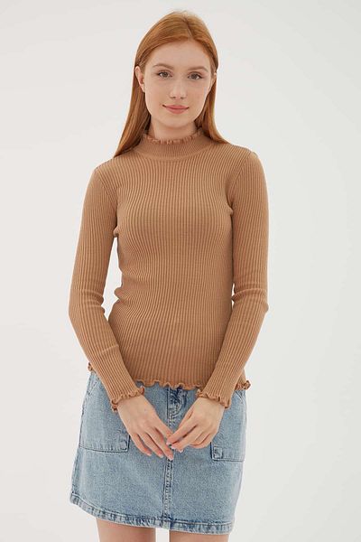 Fashion Friends Пуловер с ластик и половин поло яка, ребрено трикотажно покритие 24K0396K1