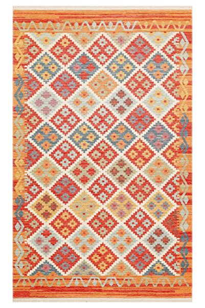Eko Halı EKO Halı NOMAD NMD 05 TERRA Çift Taraflı Yıkanabilir Otantik Kilim