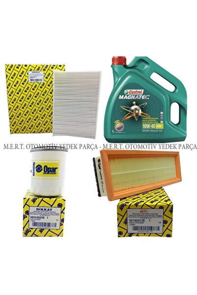 M.E.R.T. OTOMOTİV-YEDEK PARÇA Fiat Albea 1.4 Yağ Bakım Filtre Seti Opar + Castrol