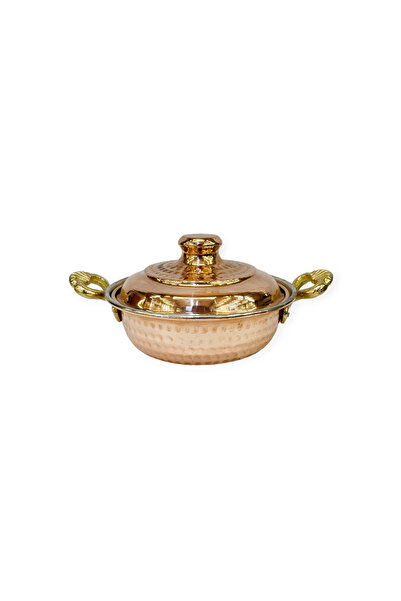 EFEMİR Deep Copper Pan with Lid No 2