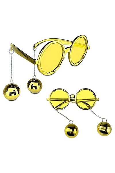 Parti Adresi Birthday Party Glasses Glasses with Earrings Gold